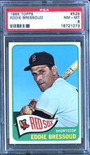 1965 TOPPS #525 EDDIE BRESSOUD PSA 8 NM-MT RED SOX