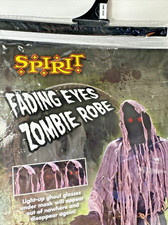 2012 SPIRIT Fading Eyes Zombie Costume Halloween 1 size Adult Tested Works READ