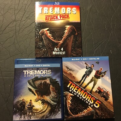 Tremors Attack Pack, Tremors 5, Tremors A Cold Day in Hell Blu ray (6 Movies)