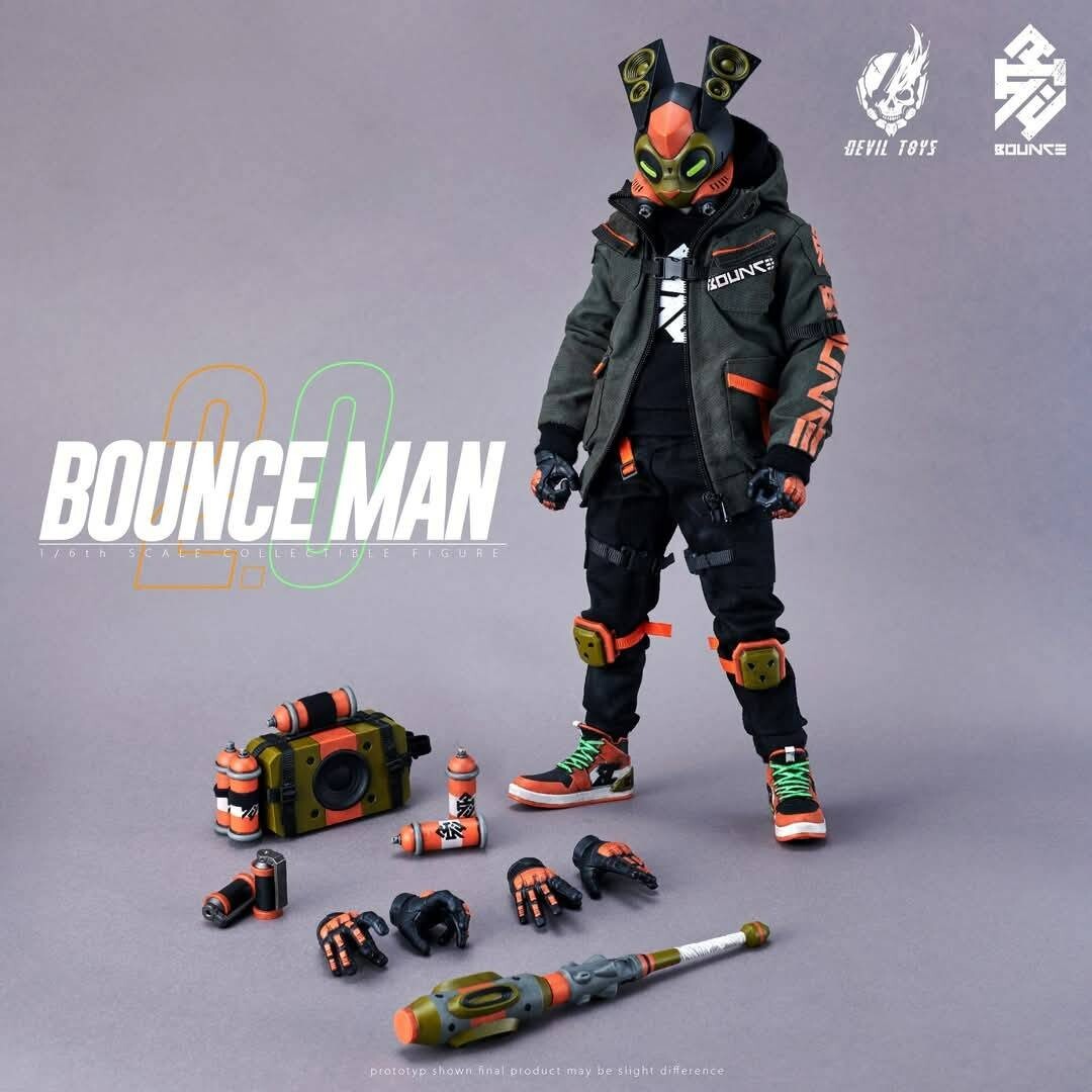 Figura de acción de graffiti modelo Devil Toys 1/6 BOUNCE MAN 2.0 BM001 en stock EE. UU.