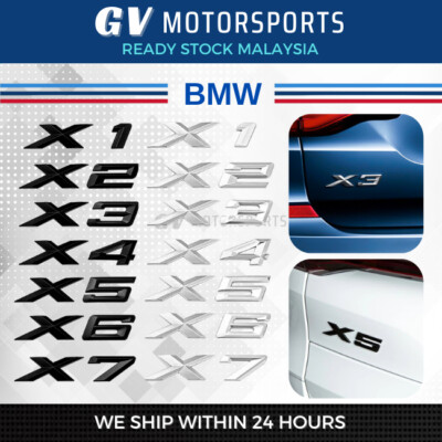 for BMW X1 X2 X3 X4 X5 X6 Emblem ABS Car Rear Trunk Body Decal Badge Sticker