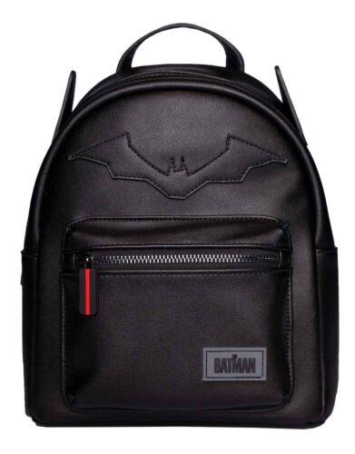 The Batman Mini Backpack Embossed Logo 2022 Nue offiziell Schwarz One Size - Afbeelding 1 van 3