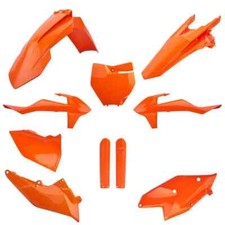 KTM Plastics Kit SX SXF XC XCF 2016 - 2018 All Orange Motocross Polisport 91455