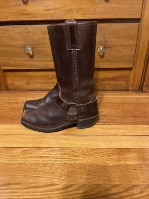 Frye 77300 Harness 12R Brown Leather Motorcycle Biker Western