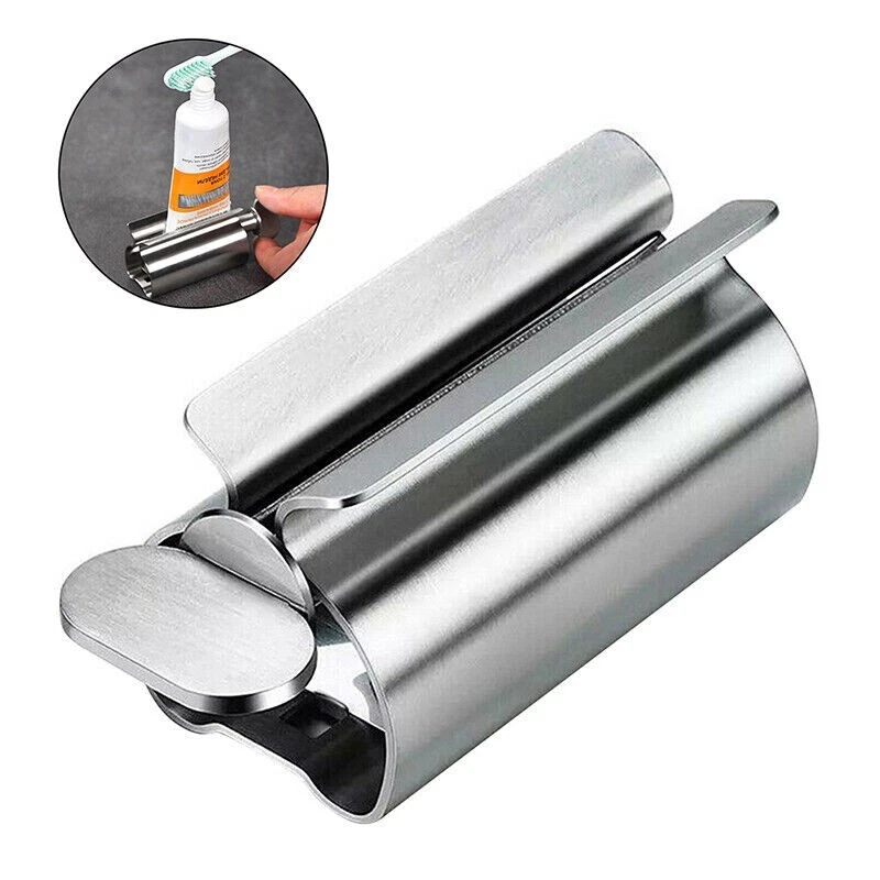 Toothpaste Tube Squeezer, Stainless Steel Rolling Cream Tube Dispenser Holder - Image 3 of 4