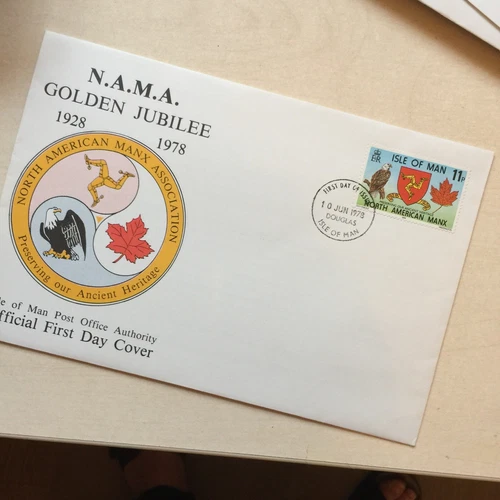 ISLE OF MAN First Day Cover N.A.M.A North American Manx Assoc. 1978 Unaddressed