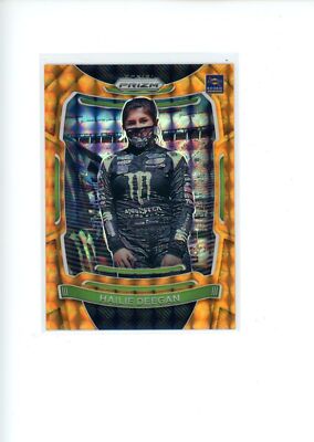 2021 Prizm Hailie Deegan #35 Rookie RC Orange Reactive Prizm Photo Variation