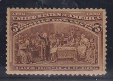 E2545: US #234 Mint, OG, XF, LH/H; CV $50+