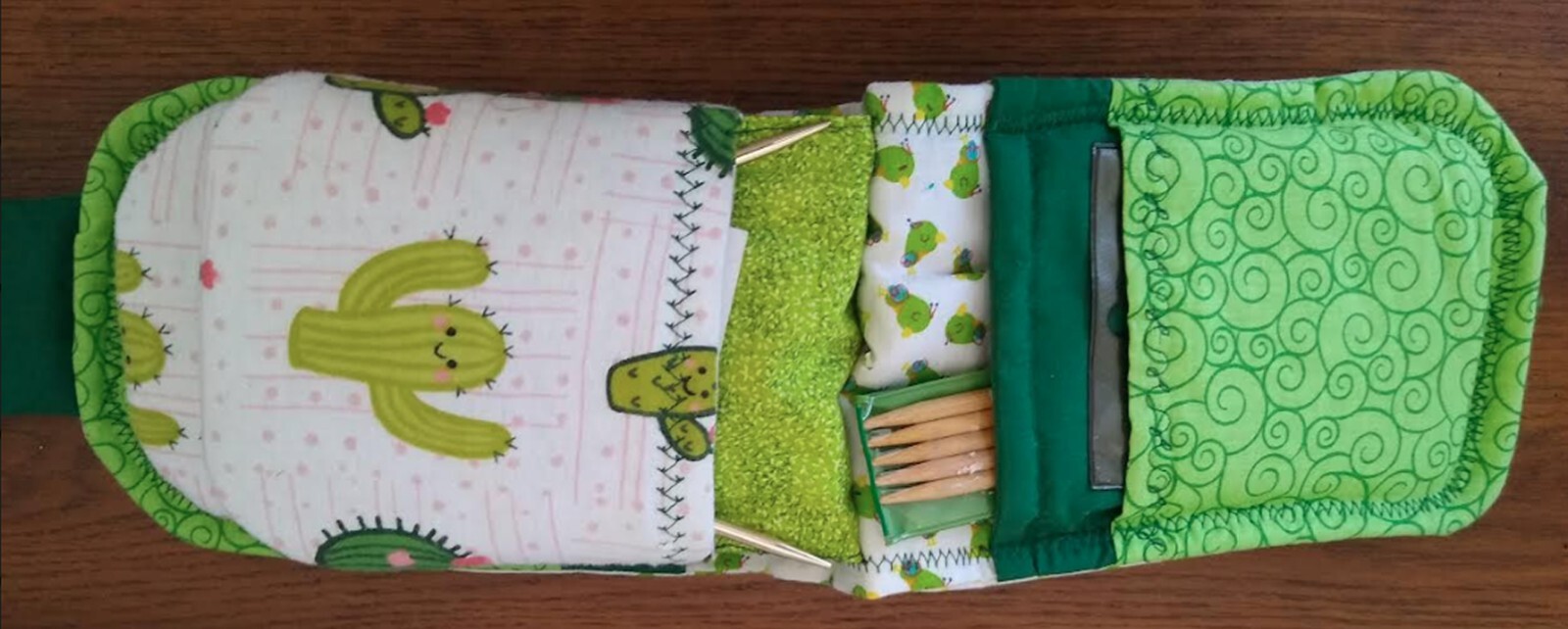 Knitting Needle Carrying Case, Handmade, Cotton Fabric, 10" x 6" eBay