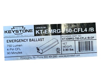 Keystone KT-EMRG-750-CFL4 Emergency Ballast
