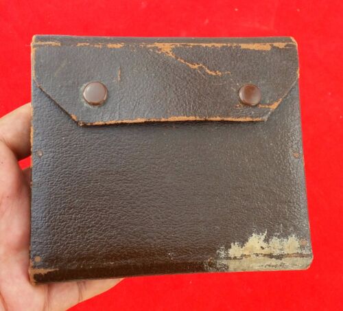WW1 Antique Original Leather Handmade Cartridge Bullet Holding Pouch Case Leth22 - Afbeelding 1 van 5