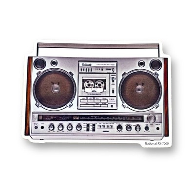 Classic National RX-7000 Ghettoblaster Ghettoblaster Ghetto Stereo Aufkleber 10 cm