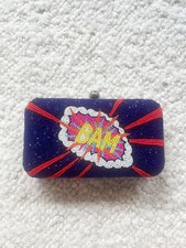 Moyna Bam Beaded Bag Clutch Blue