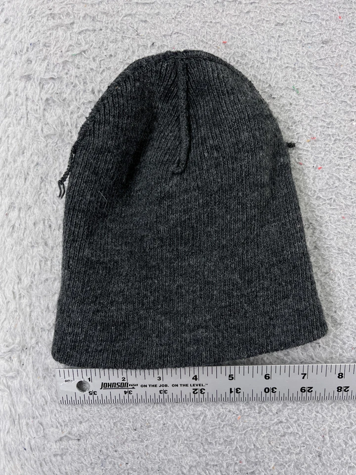 Beanie Toque Youth 均码深灰色针织丙烯酸混纺冬季滑雪 — 第 4/4 张图片