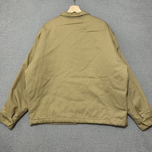Giacca meccanica vintage JC Penny Big Mac uomo XLT beige full zip trapuntata abbigliamento da lavoro - Foto 4 di 12