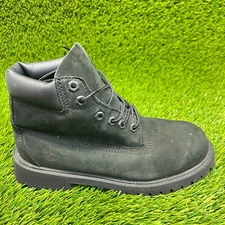 Timberland Premium 6 Inch Boys Size 3M Black Outdoor Waterproof Leather Boots