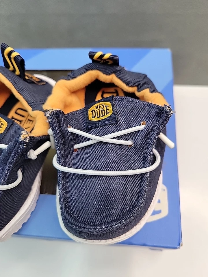 Zapatos sin cordones Hey Dude Lil Dude bebé niño de temporada azul marino talla 1C, ¡NUEVOS EN CAJA! Foto 3 de 4