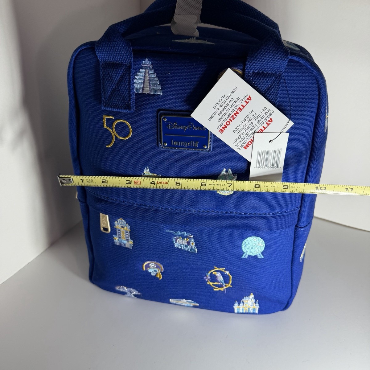 海外限定　Loungefly Disney Parks ミニリュック Loungefly Disney Parks 50th Anniversary Canvas Mini Backpack New