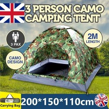 Waterproof Pop Up Hiking Tent 2-3 Person Family Camping Outdoor Festival Shelter