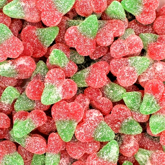 1kg Fizzy Sour Jelly Twin Cherries Halal Aladdins Sweets Retro Jellies Candy Bag