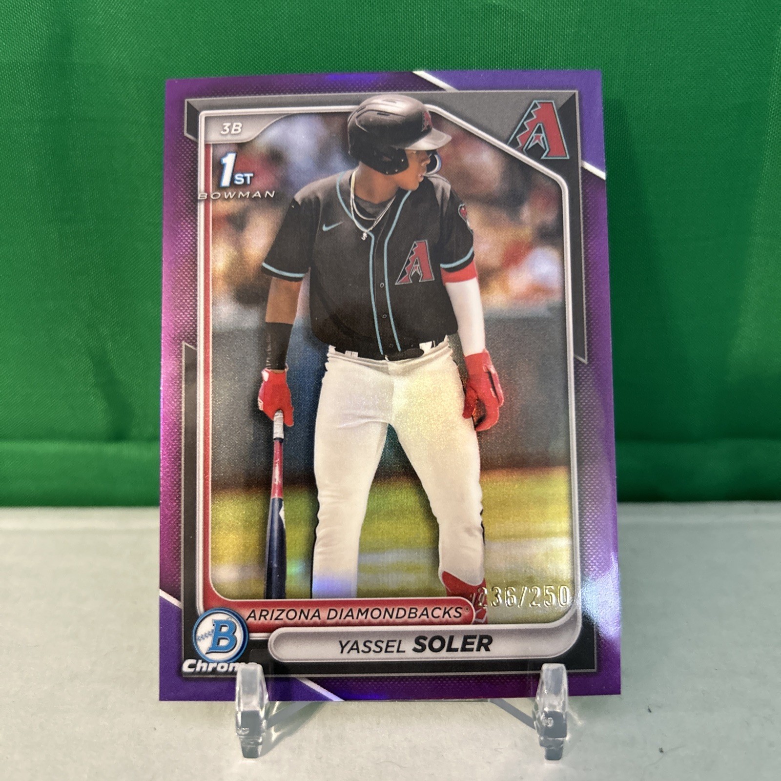 2024 Bowman Chrome Baseball Purple Refractor Yassel Soler 1st /250 Diamondbacks