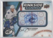 2017-18 Upper Deck Ice Rinkside Signings Brock Boeser #RS-BB Auto 10r6