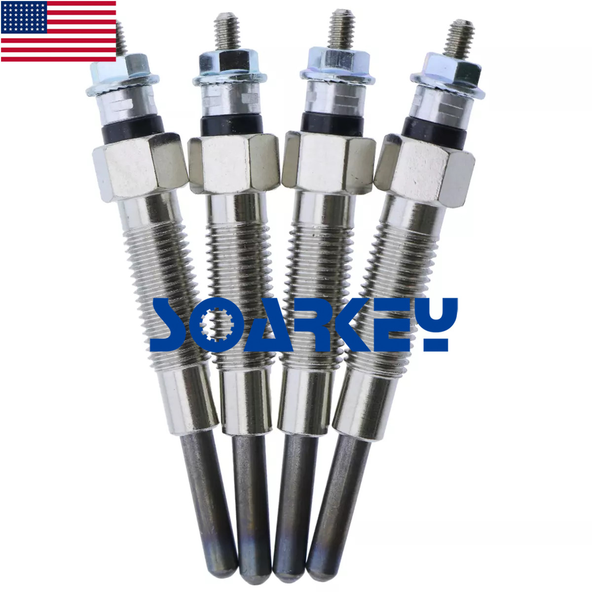 4 pcs Glow Plug MM401621 for Mitsubishi Engine KE75 K3A K3B KE85 K4A KE130 K4C
