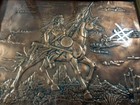 AMAZING HANDMADE FRAMED 8 X 10 COPPER BAS RELIEF,NATIVE AMERICAN  — photo 2