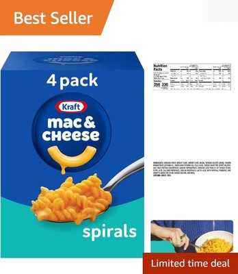 Pack of 4 Kraft  Mac and Cheese Spirals - No Artificial Flavors, 22 oz