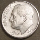 1947-P Roosevelt Dime — photo from another recent sale