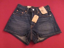 Levi s 501 Original Shorts Blue Denim Women s Size 25 Button Fly NWT