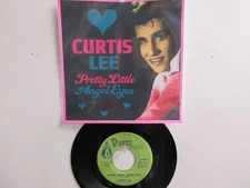 💥  ' CURTIS LEE '  HIT 45 + PICTURE [PRETTY LITTLE ANGEL EYES]  1961 !  💥