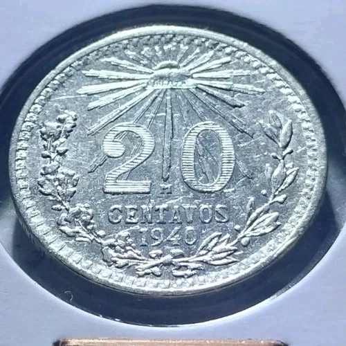 Photo of a 1940 Mexico 20 Centavos Silver from an eBay listing that sold on Jul 7, 2026