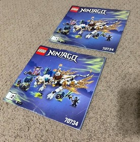 LEGO NINJAGO: Master Wu Dragon 70734 100% complete w/ minifigs box & instruction