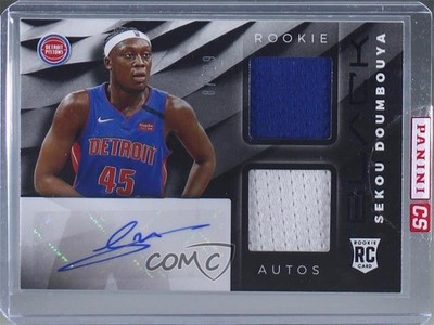 2019-20 Panini Black Rookie Memorabilia 87/99 Sekou Doumbouya #RM-SD Auto RC ow1