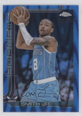 2025-26 Topps Chrome Blue RayWave Refractor 30/150 Nick Smith Jr #26 1ny5