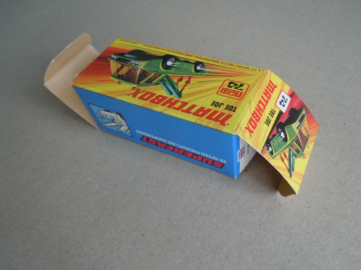 ミニカー Matchbox No. 74 RARE MATCHBOX SUPERFAST No. 74 TOE JOE - YELLOW WITH GREEN BOOMS
