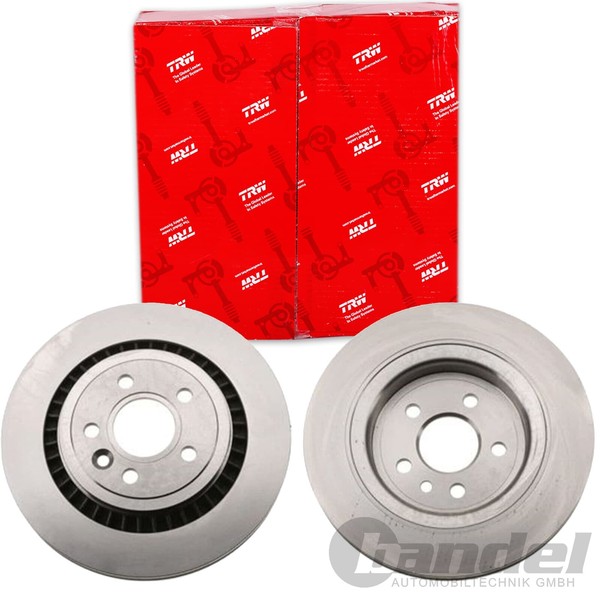 2X TRW Bremsscheiben 302Mm BelÜFtet Hinten Passend FÜR Volvo S60 S80 V60 V70-image