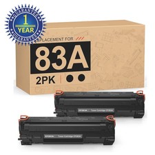 2PK CF283A Black Toner Compatible for HP 83A LaserJet Pro MFP M127fw M225dw M201