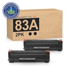 2PK CF283A Black Toner Compatible for HP 83A LaserJet Pro MFP M127fw M225dw M201