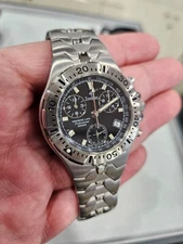 NOS Zodiac Marine Life Professional 200m Chronograph Black Dial Men Watch