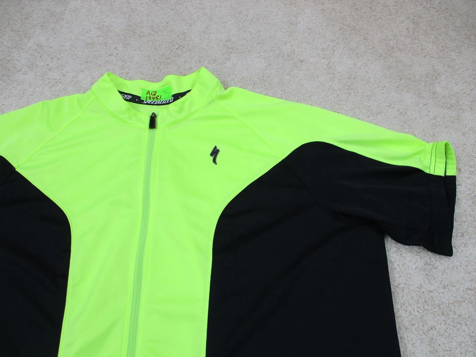 Jersey de ciclismo especializado para hombre 3XL XXXL amarillo neón alta visibilidad seguridad Foto 3 de 4