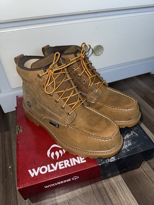 Brand New Wolverine Men's Floorhand Moc Mid ST WP Boots Tan Bronzer Size 9
