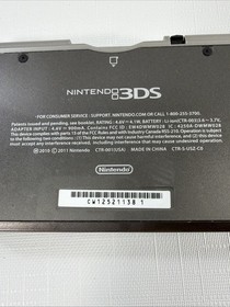 Nintendo 3DS Cosmo Black Console System w/ Charger, Tested! US Model