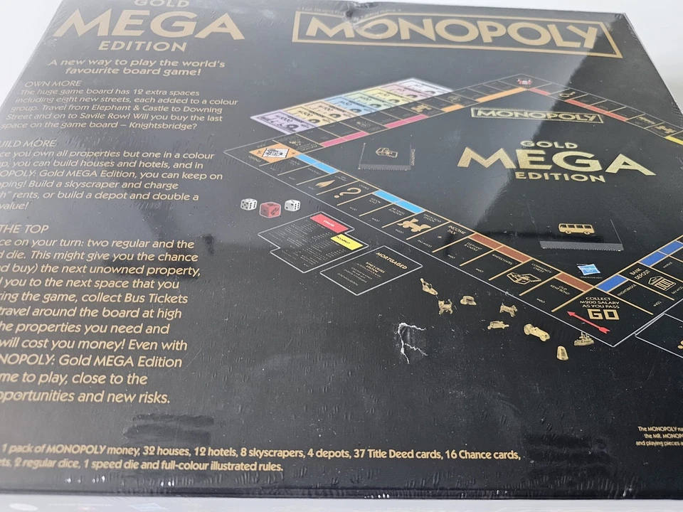 Winning Moves MONOPOLY – Mega Gold Edition (Englisch UK) [GEBRAUCHT] - Bild 2 von 4