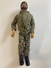 Vintage GI Joe 1964  Figure Flocked Fuzzy Brown Hair Blue Eyes Kung Fu Grip