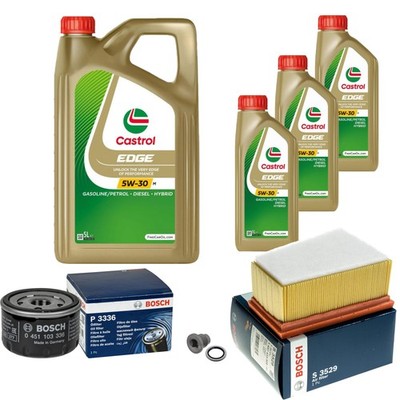 BOSCH inspektionspaket 8 L Castrol EDGE 5W-30 M für Nissan Primastar Bus 2.0
