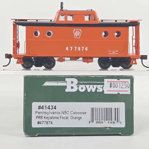 Bowser 41434 escala HO PRR Pennsylvania 477874 N5C Caboose Keystone focal naranja | Zustand: New