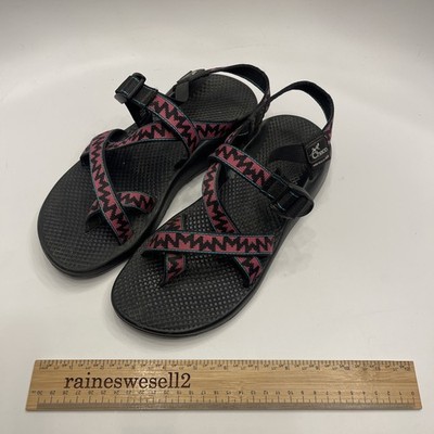 Chaco Women Strappy Sandals Geometric Patterned Straps Black Pink Aztec Outdoor