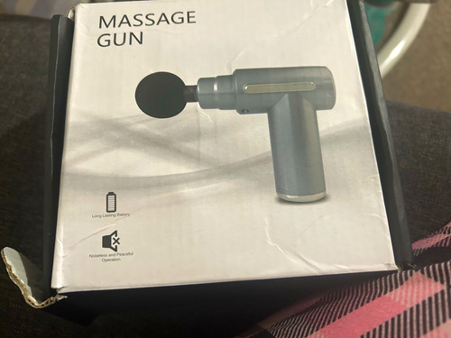 Handheld Rechargeable Massage Gun 4 Heads Full Body Pain Relief Black/Gold